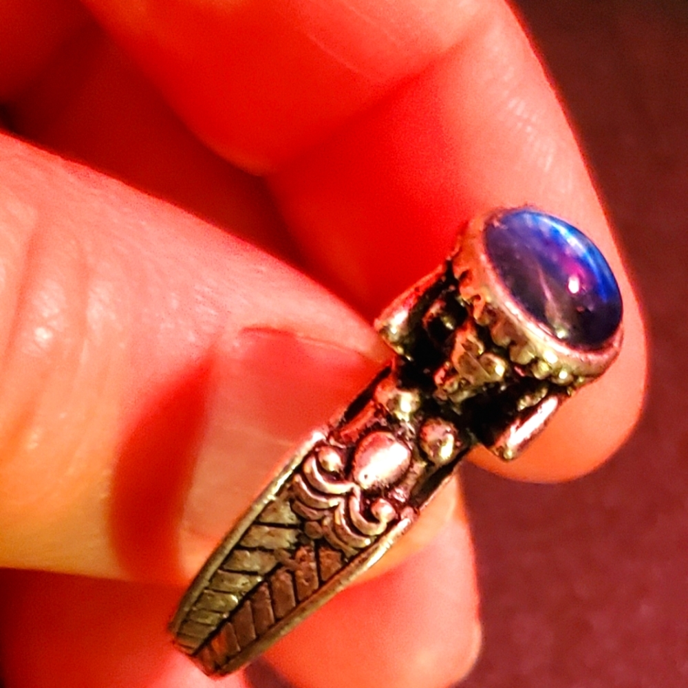 "Evil Eye" Unisex God and Goddess ring size 8 - Picture 2 of 7